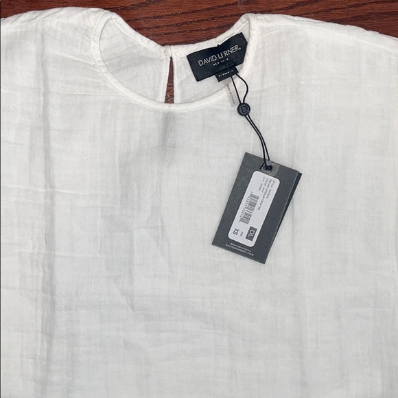 NWT David Lerner Simone Overlap Crop Tee* - Picture 6 of 7